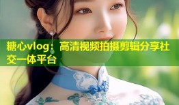 糖心vlog：高清视频拍摄剪辑分享社交一体平台
