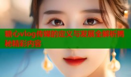 糖心vlog传媒的定义与发展全解析揭秘精彩内容